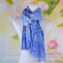 Fashion 100% Merino Wool Printed Scarf (14-BRS310202-1)